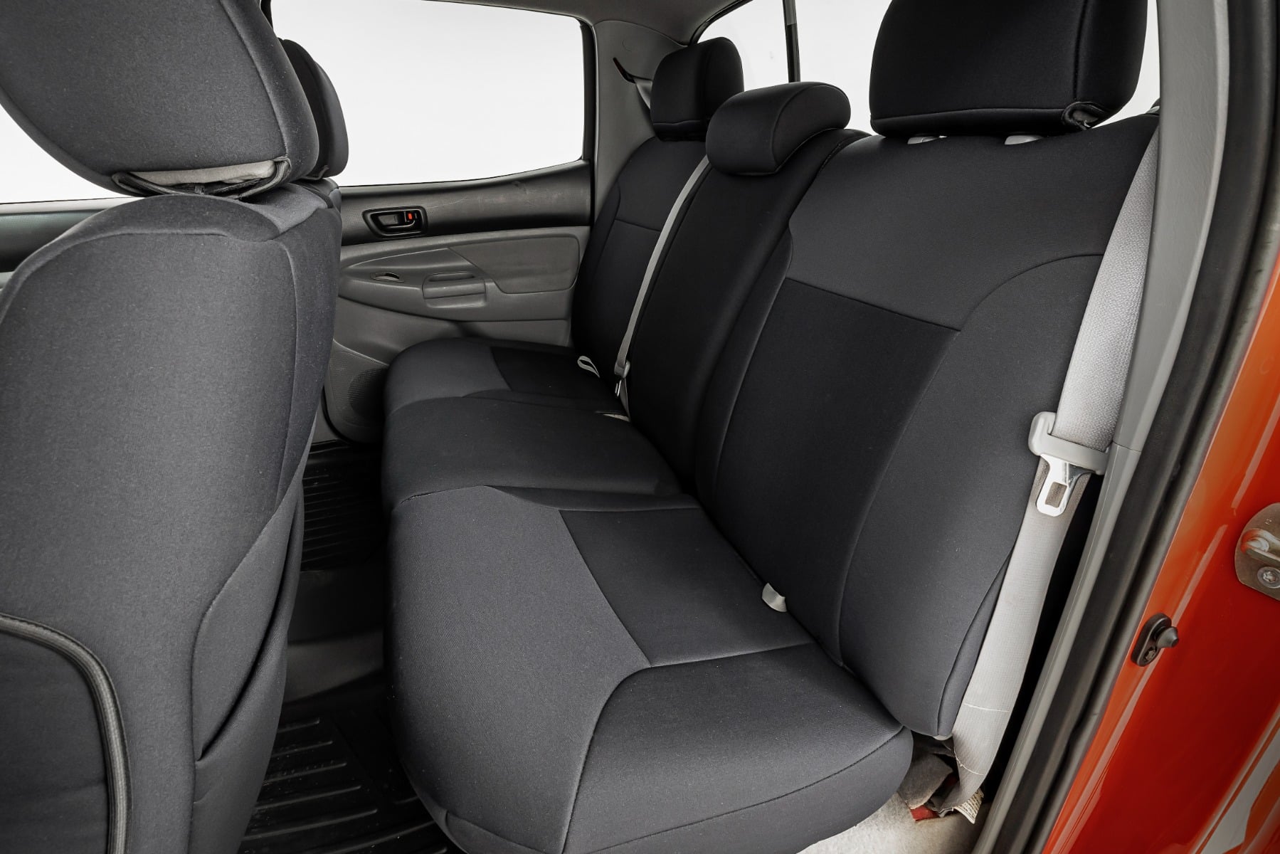 Seat Covers Black FR & RR Crew Cab Toyota Tacoma 2WD/4WD (2005-2015) Rough Country-3