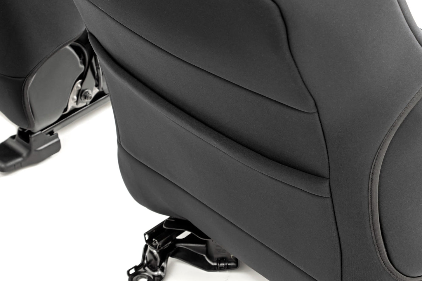 Seat Covers Black FR & RR Crew Cab Toyota Tacoma 2WD/4WD (2005-2015) Rough Country-4