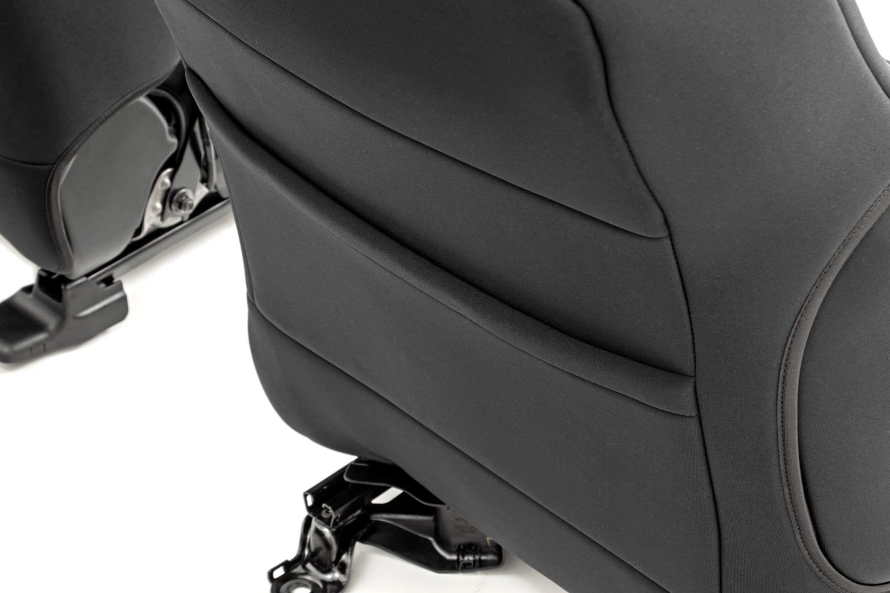 Seat Covers Black FR & RR Crew Cab Toyota Tacoma 2WD/4WD (2005-2015) Rough Country-4