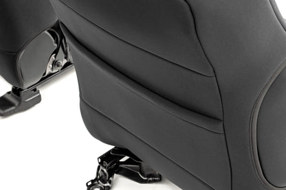 Seat Covers Black FR & RR Crew Cab Toyota Tacoma 2WD/4WD (2005-2015) Rough Country-4