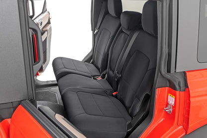 Seat Covers Bucket Seats W/Fold Down RR Armrest FR & RR 4DR Ford Bronco (21-25) Rough Country-3