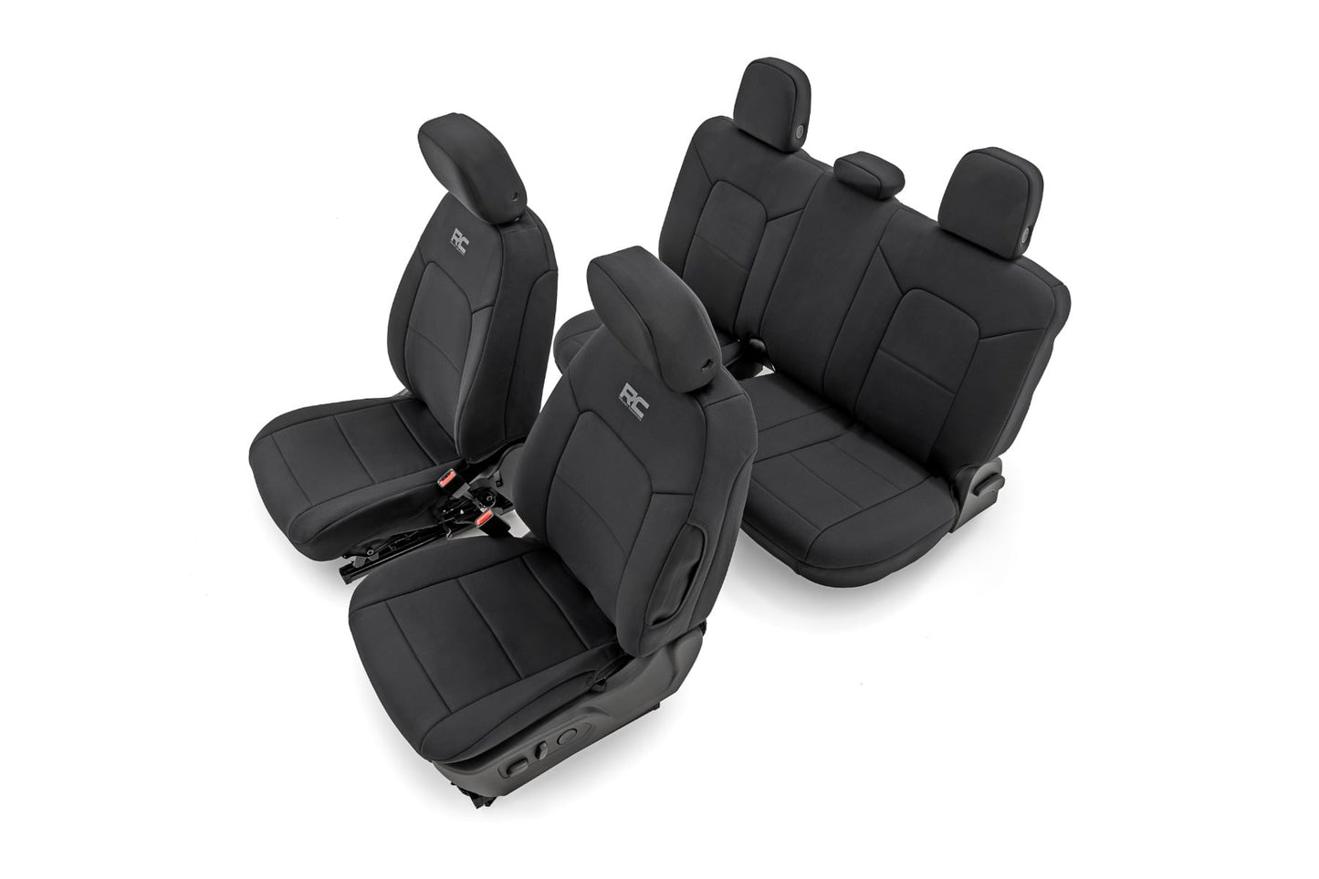 Seat Covers Front Bucket Rear Bench Chevy/GMC Canyon/Colorado (23-26) Rough Country-4