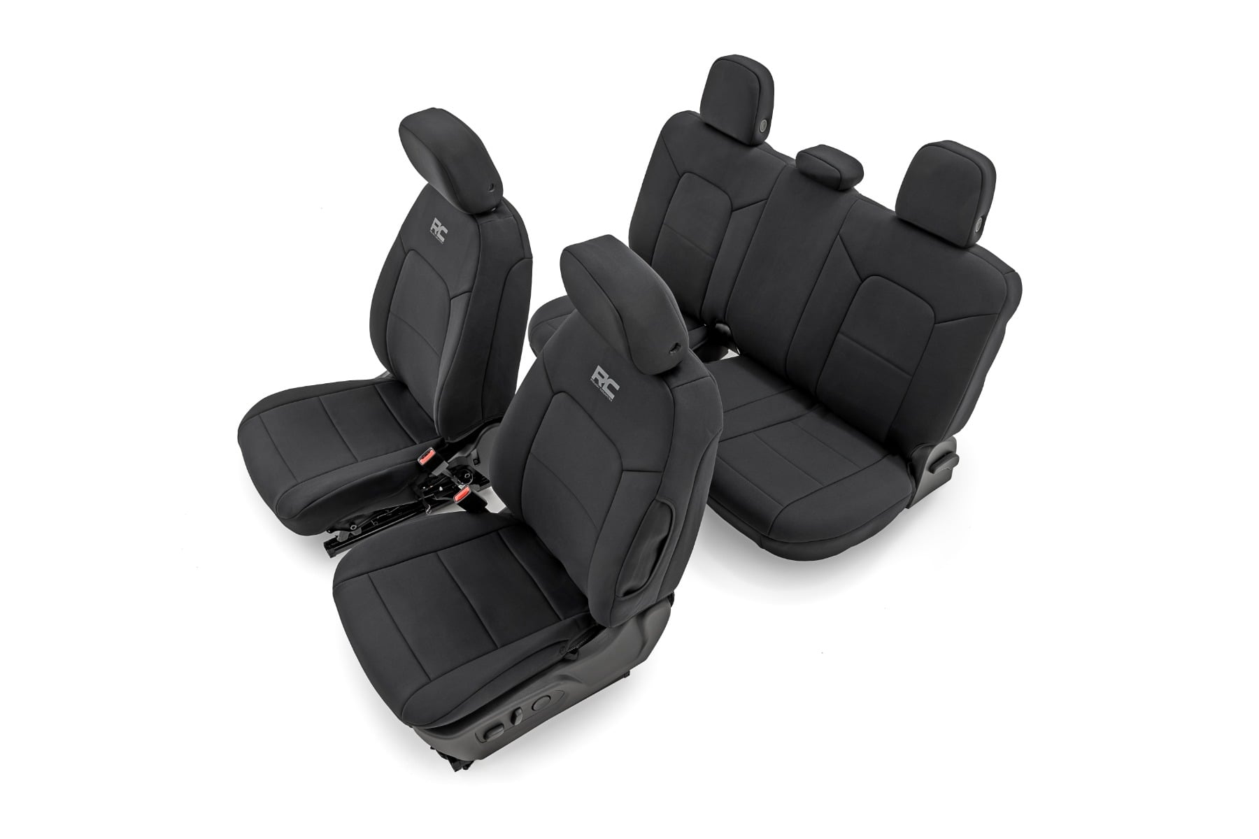 Seat Covers Front Bucket Rear Bench Chevy/GMC Canyon/Colorado (23-26) Rough Country-4