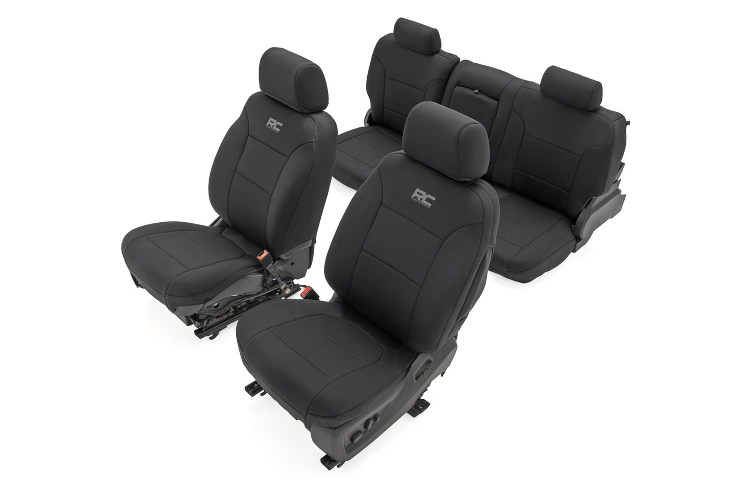 Seat Covers FR Bucket & RR 60/40 Bench Silverado/Sierra 2500HD/3500HD (14-26) Rough Country-4