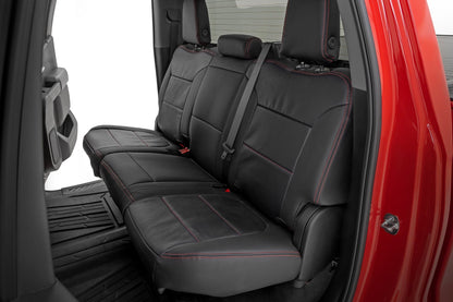 Leather Seat Covers FR Bucket RR 60/40 Chevy/GMC Sierra 1500 (19-25)/Silverado 1500 (19-26) Rough Country-1