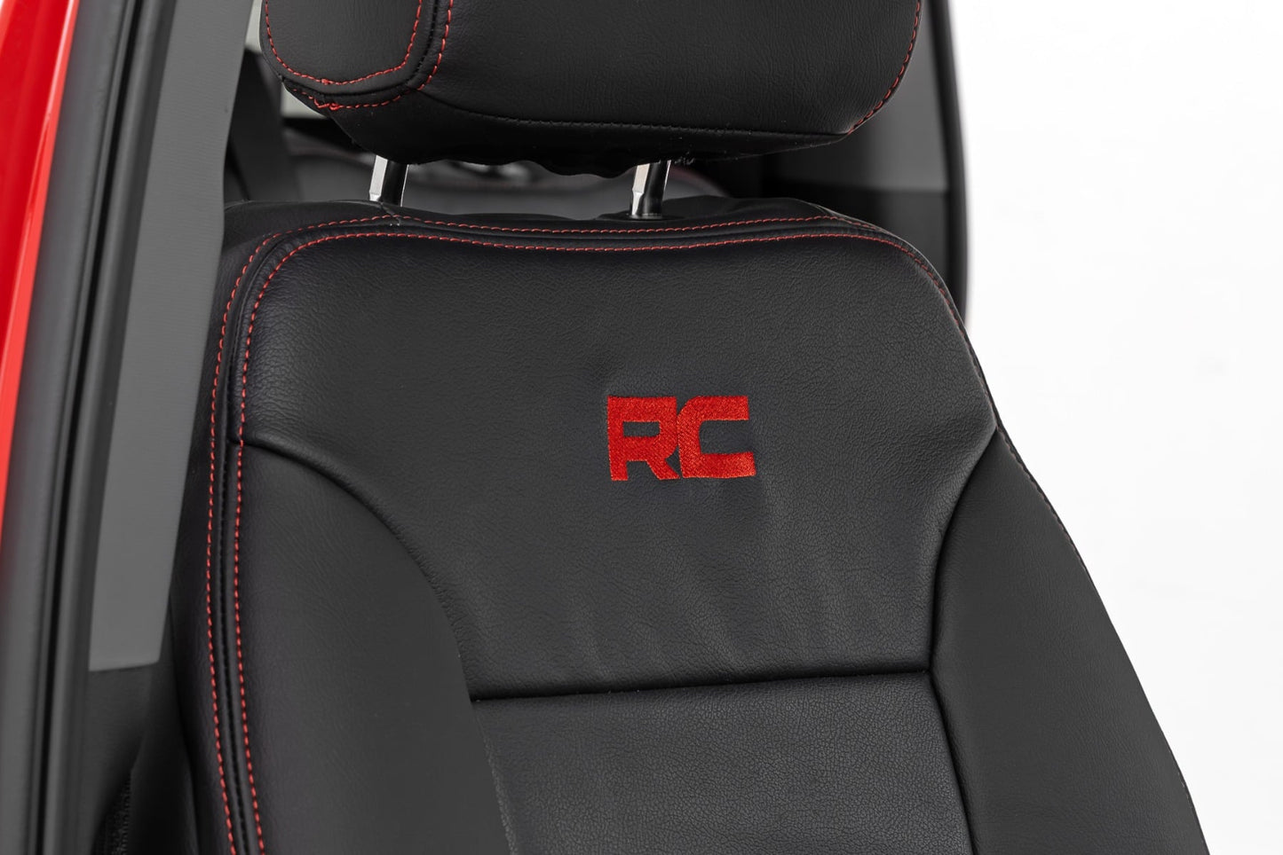 Leather Seat Covers FR Bucket RR 60/40 Chevy/GMC Sierra 1500 (19-25)/Silverado 1500 (19-26) Rough Country-3