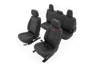 Leather Seat Covers FR Bucket RR 60/40 Chevy/GMC Sierra 1500 (19-25)/Silverado 1500 (19-26) Rough Country-4