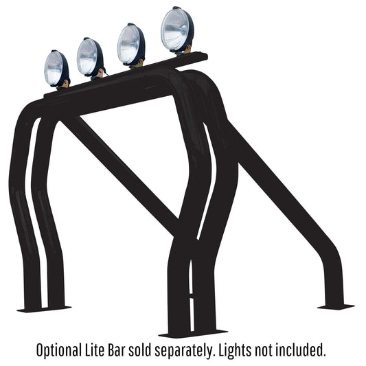 Double Bar/Single Kicker (Between Wheel Wells) Black Powdercoat 1979-1995 Toyota Pickup 1981-1995 Isuzu Pickup 1983-2011 Ford Ranger Go Rhino