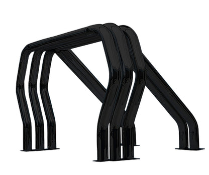 Triple Bar/Double Kicker (Between Wheel Wells) Black Powdercoat 1979-1995 Toyota Pickup 1981-1995 Isuzu Pickup 1983-2011 Ford Ranger Go Rhino