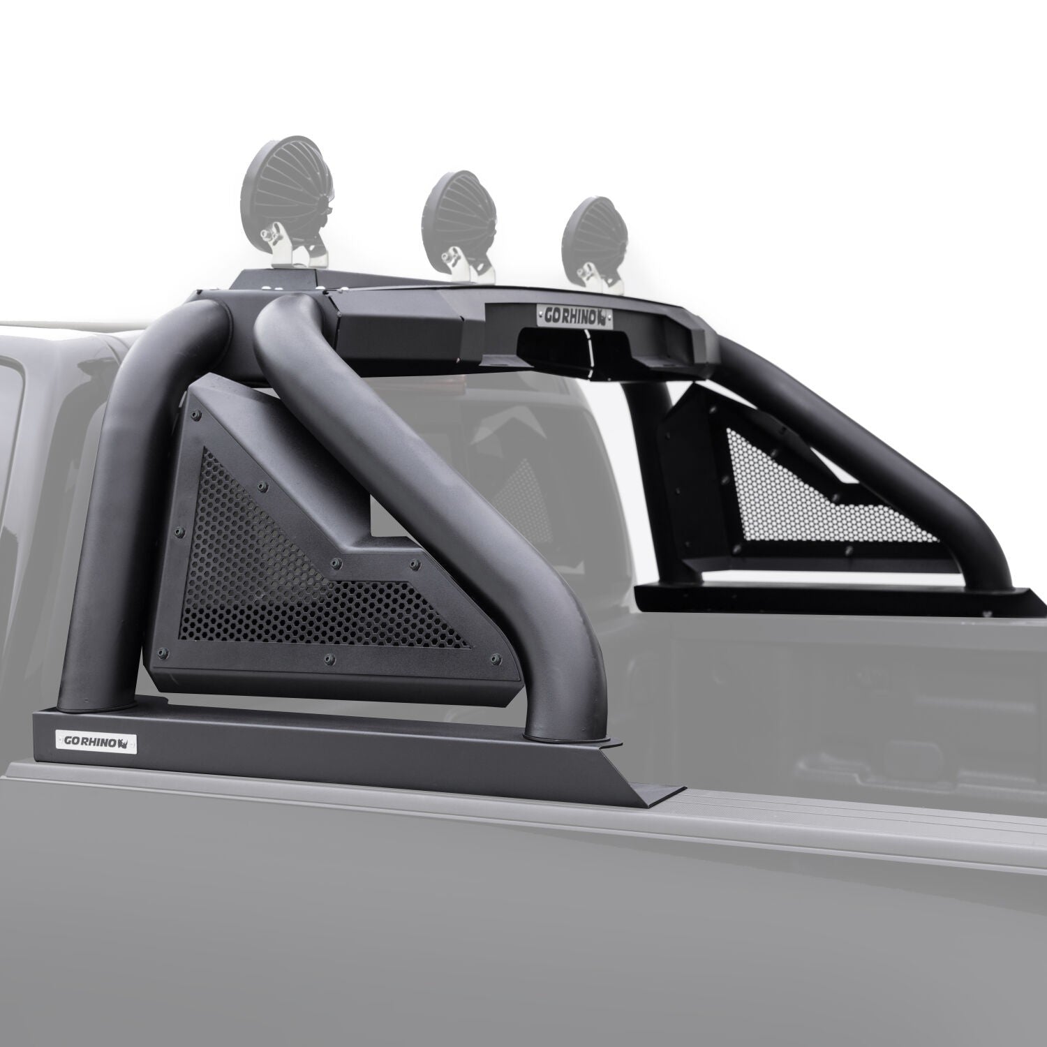 Sport Bar 2.0 for Full Sized Trucks Textured Black 2007-2021 Toyota Tundra 2009-2024 Dodge Ram 1500/2500/3500 Go Rhino-4