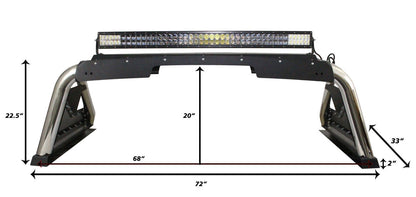 Sport Bar 2.0 for Full Sized Trucks Textured Black 2007-2021 Toyota Tundra 2009-2024 Dodge Ram 1500/2500/3500 Go Rhino-5