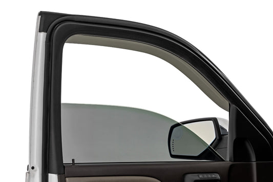 Side Window Deflectors Tape On Rain Guard Silverado/Sierra 1500/2500HD/3500HD 2WD/4WD Rough Country-1