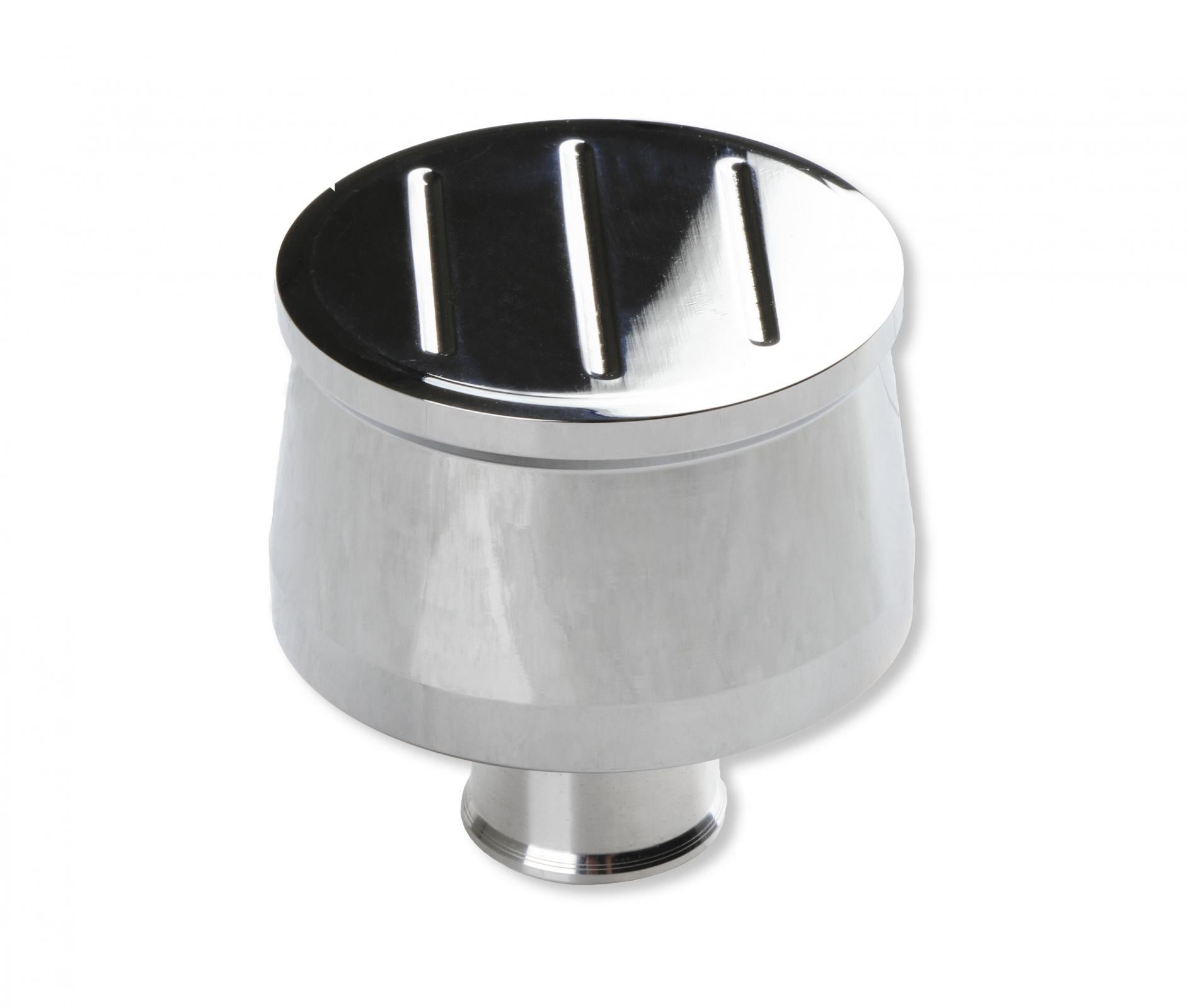 Breather Cap Chrome Plated Aluminum with Ball Milled Top CLEARANCE ITEM / ALL SALES FINAL Fits Valve Covers with a 1.22 Inch O.D. Hole Mr Gasket-1