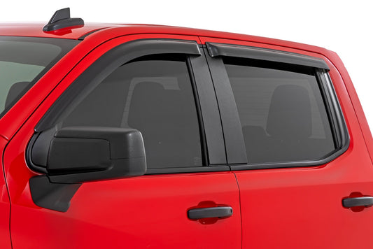 Side Window Deflectors Tape On Rain Guard Silverado/Sierra 1500/2500HD/3500HD (19-26) Rough Country