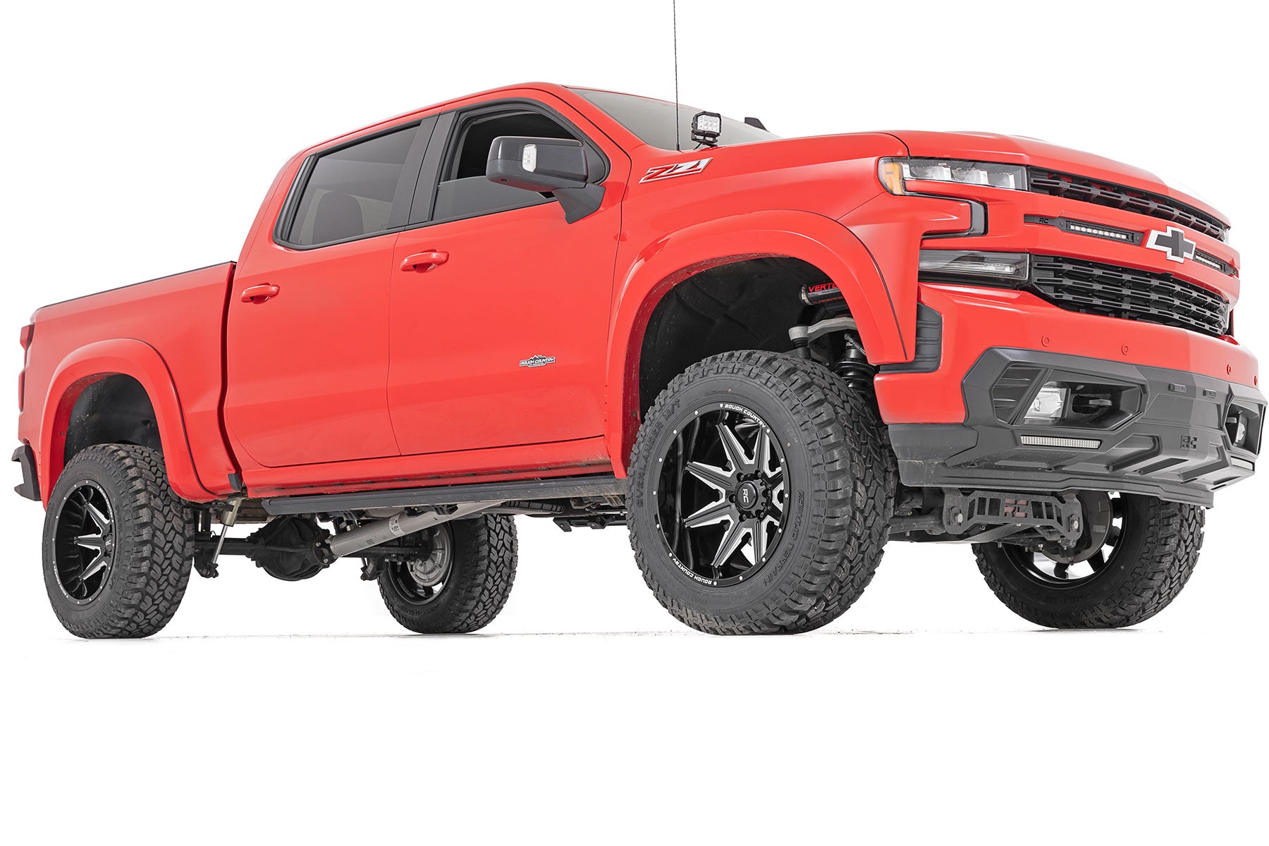 Rough Country 91 Series Milled One-Piece Gloss Black 20x12 6x5.5 -44mm Rough Country