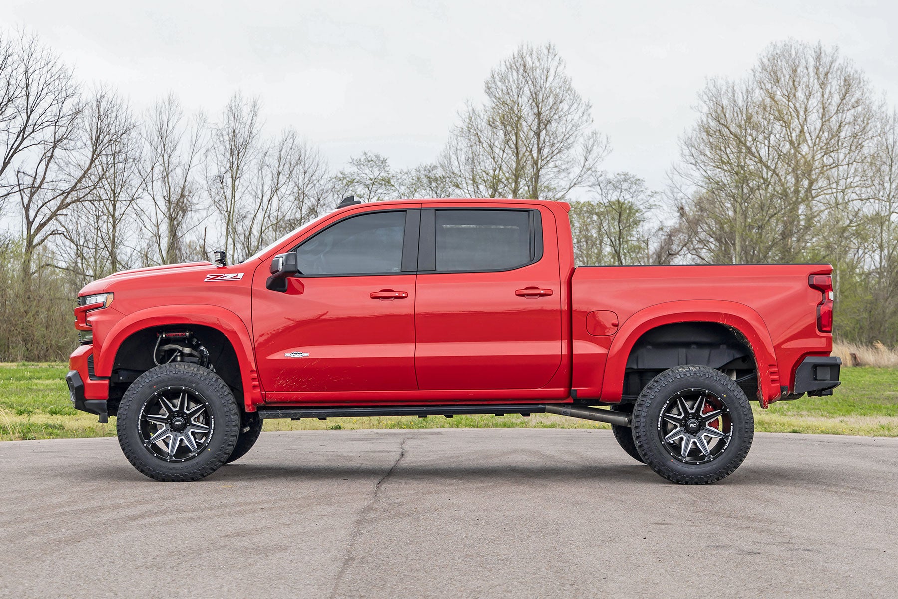 Rough Country 91 Series Milled One-Piece Gloss Black 20x12 6x5.5 -44mm Rough Country