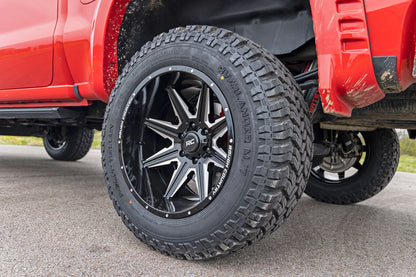 91 Series Milled One-Piece Gloss Black 22x12 8x6.5 -44mm Rough Country-8