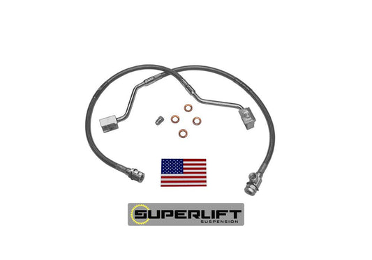 Bulletproof Brake Hose Front 1990-1996 Ford F-150 and Bronco with 4-6 Inch Lift Kit Superlift