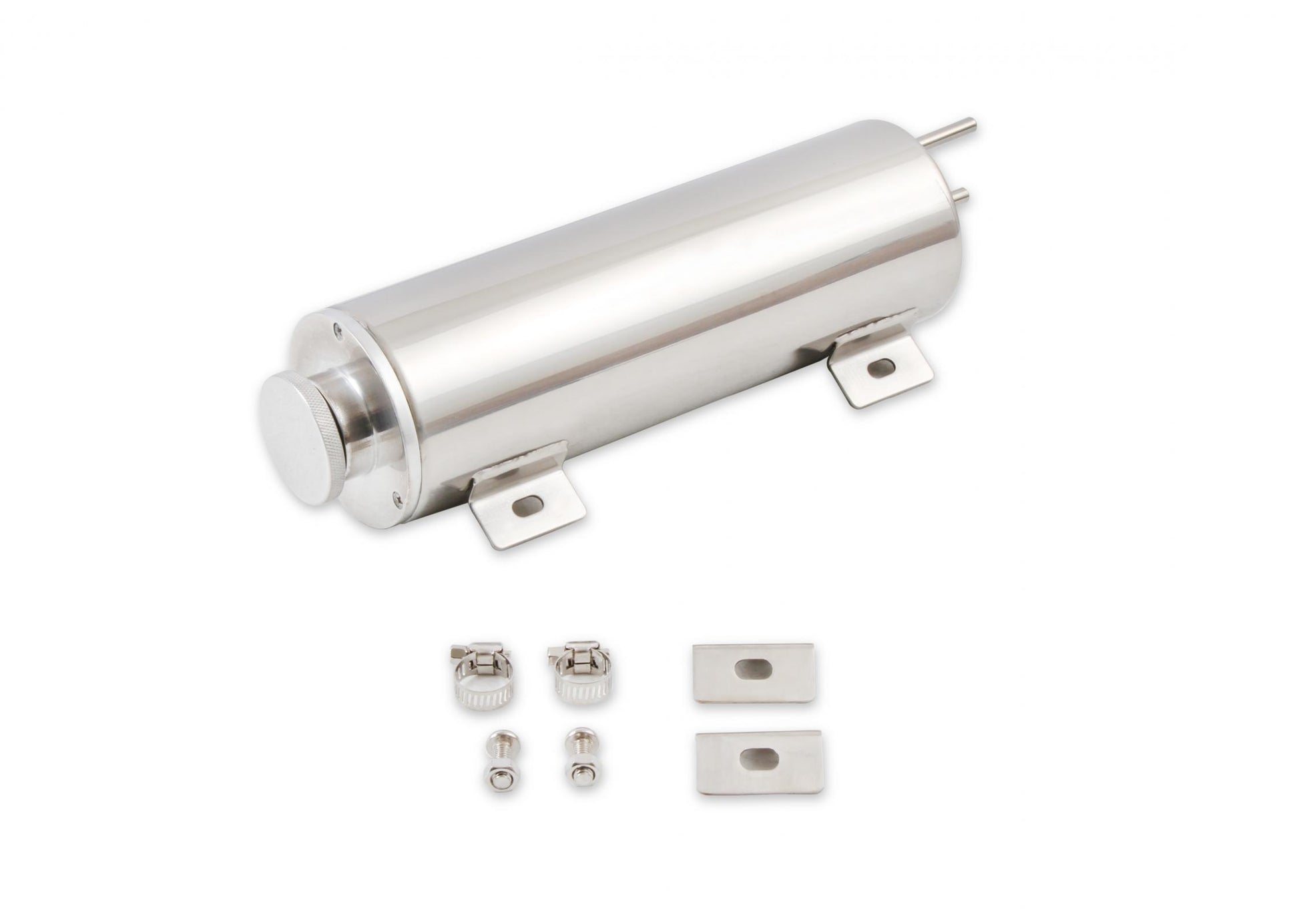 Overflow Tank 3 Inch Diameter 10 Inch Height Polished Stainless Steel Polished stainless steel overflow and recovery tank Mr Gasket-1