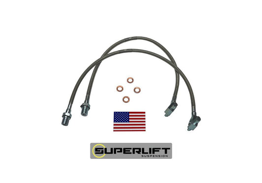 Bullet Proof Brake Hose Front 1971-1978 GM Pickup, Blazer, and Suburban Solid Axle with 4-6 Inch Lift Kit Superlift