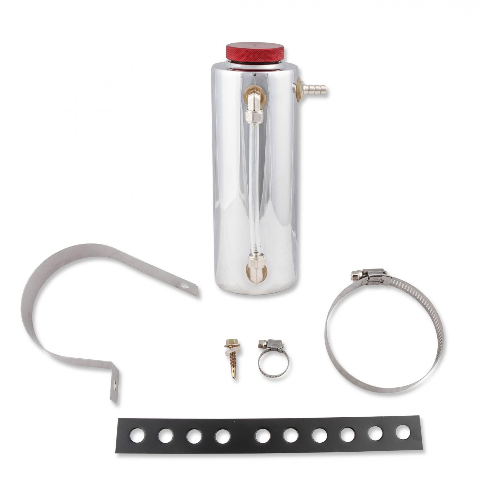 Radiator Fluid Reservoir / Recovery Tank Polished Aluminum Aluminum Radiator Fluid Reservoir / Recovery Tank. Chrome finish Mr Gasket