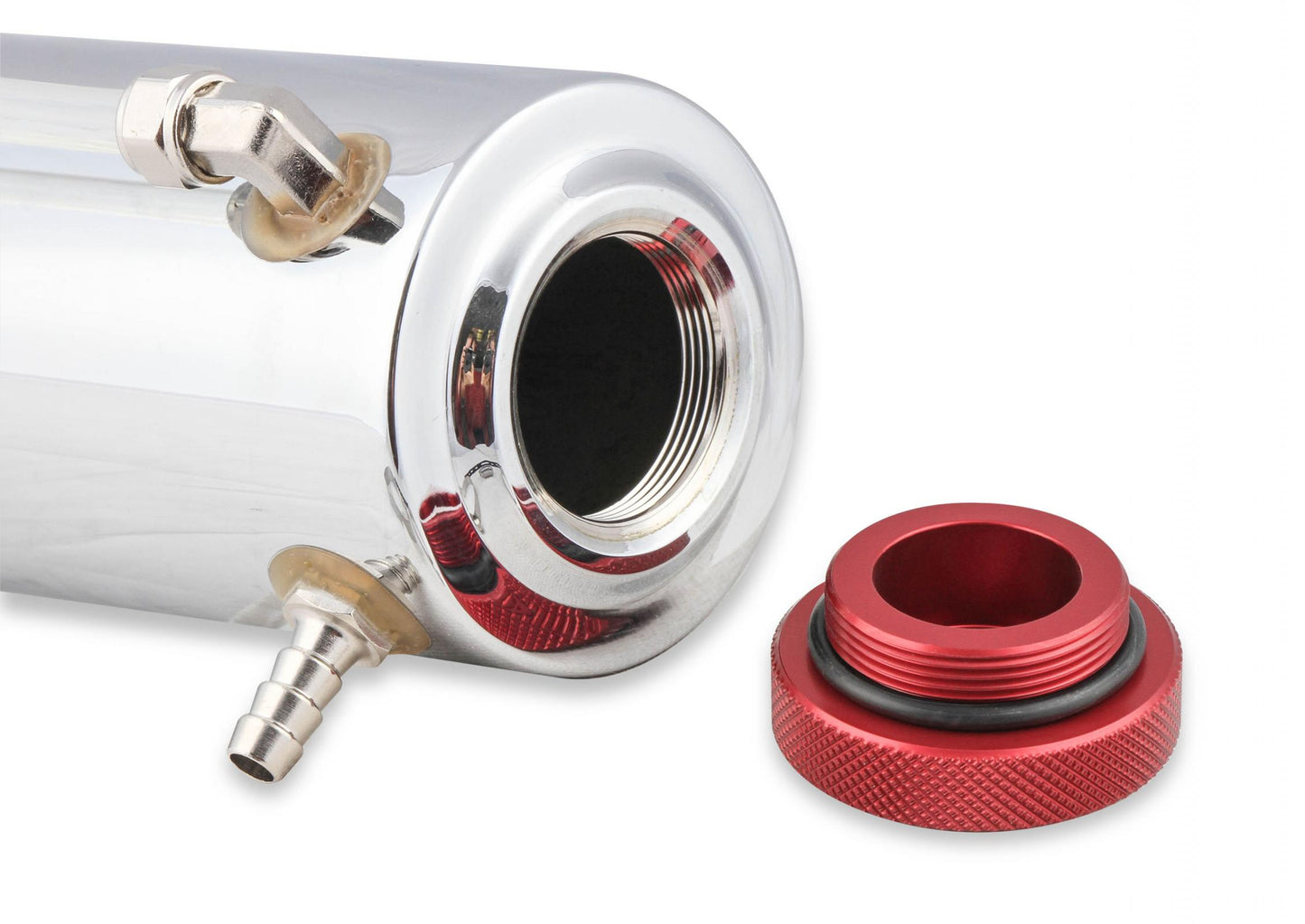 Radiator Fluid Reservoir / Recovery Tank Polished Aluminum Aluminum Radiator Fluid Reservoir / Recovery Tank. Chrome finish Mr Gasket-2