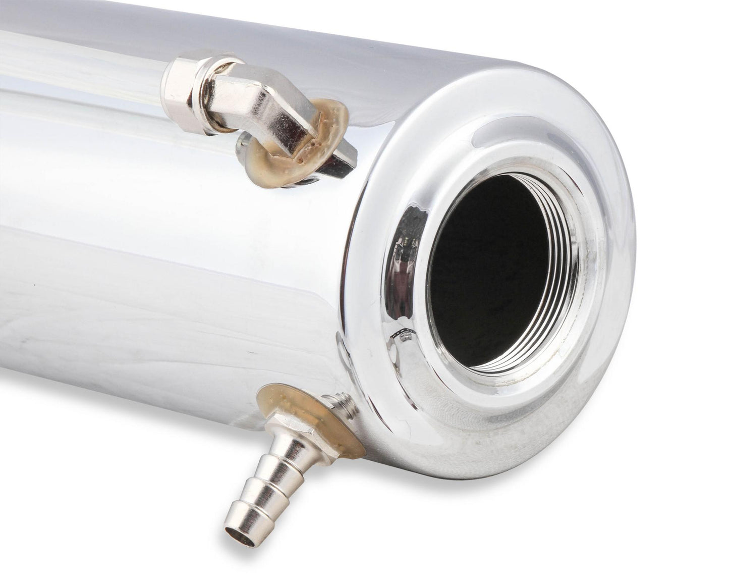 Radiator Fluid Reservoir / Recovery Tank Polished Aluminum Aluminum Radiator Fluid Reservoir / Recovery Tank. Chrome finish Mr Gasket-3