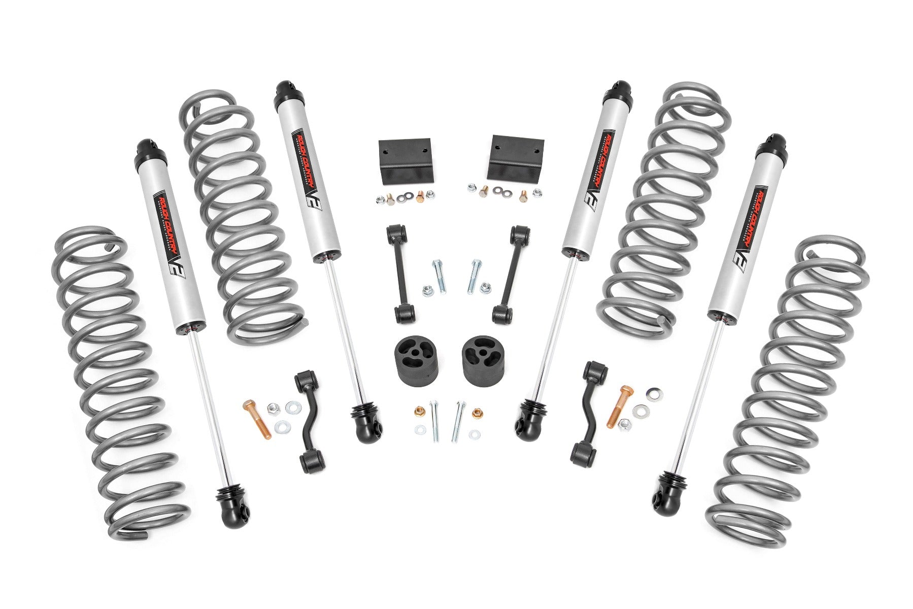 Rough Country 2.5 Inch Lift Kit Coils V2 18-21 Jeep Wrangler JL 4WD Rough Country