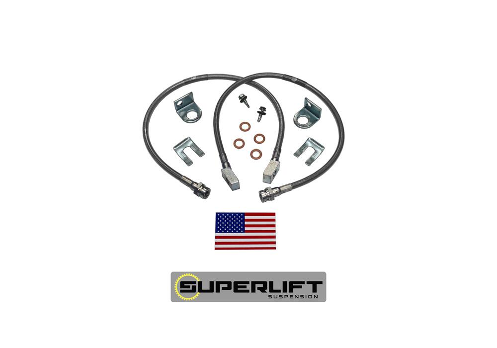Bulletproof Brake Hose Front 1982-86 Jeep Cj with 2-4 Inch Lift Kit Superlift