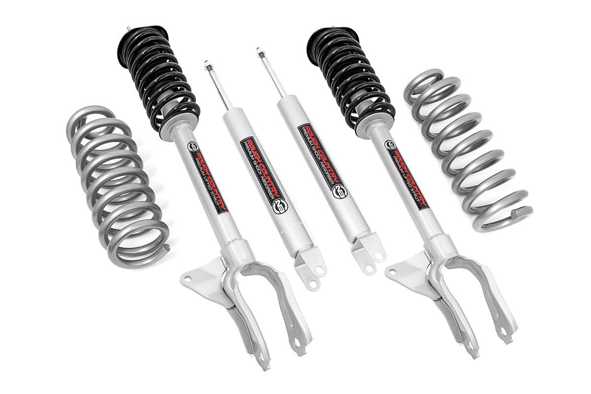 Rough Country 2.5 Inch Lift Kit N3 Struts 16-20 Jeep Grand Cherokee 4WD Rough Country