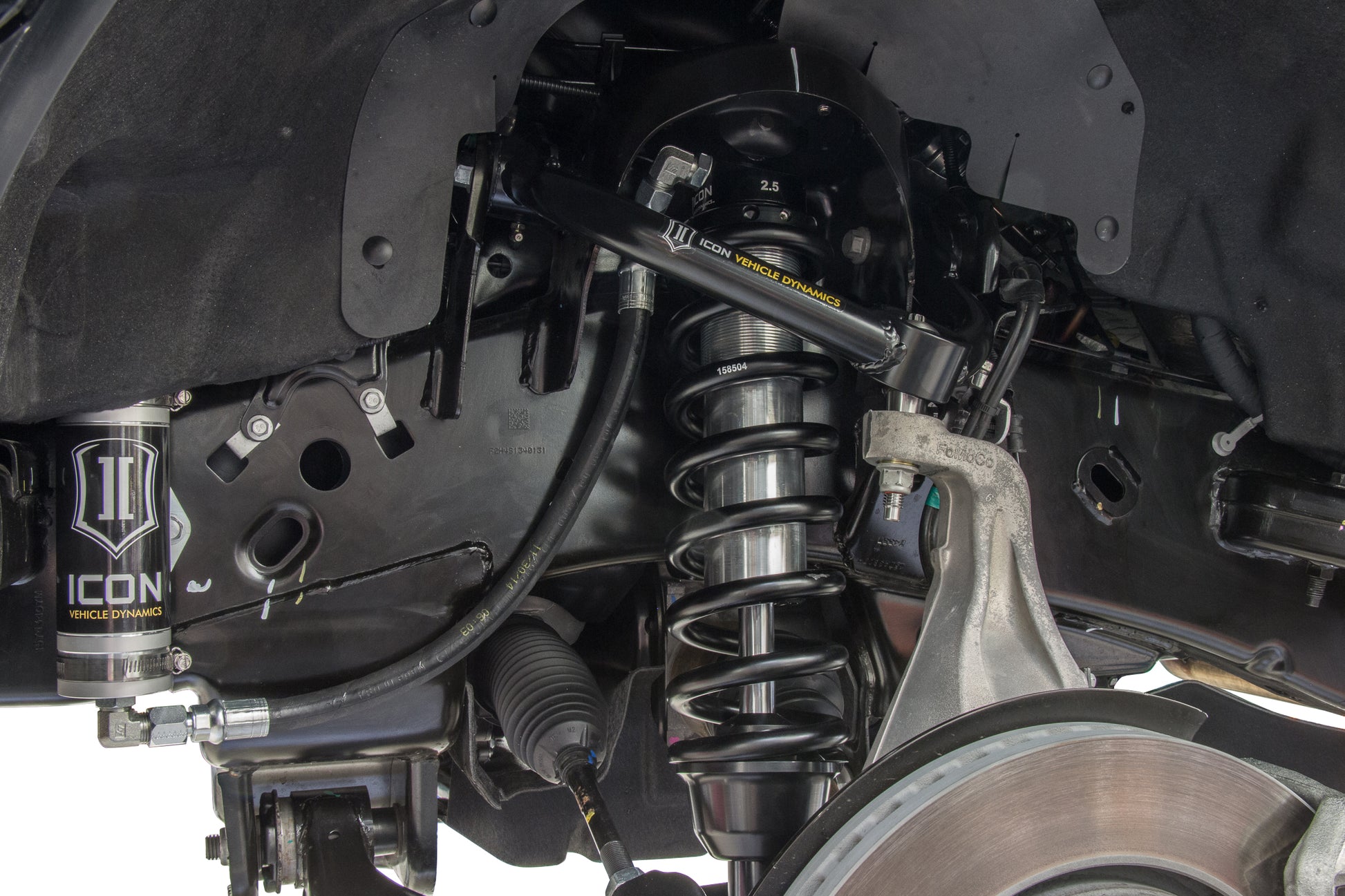 2014 Ford F-150 4WD 1.75-2.63 Inch Lift Front V.S. 2.5 Series Coilover Kit Remote Reservoir ICON Vehicle Dynamics-1