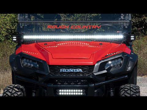 Rough Country Honda 50-Inch Single-Row Lower Windshield LED Kit Black Series 16-20 Pioneer Rough Country