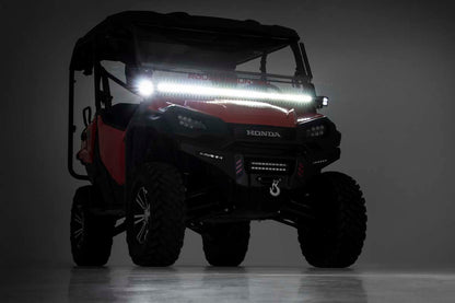 LED Light Kit Cage Mount 50 Inch Black Single Row Honda Pioneer 1000/Pioneer 1000-6 Rough Country-1