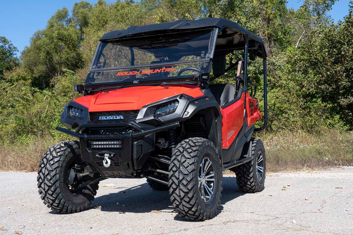 LED Light Kit Cage Mount 50 Inch Black Single Row Honda Pioneer 1000/Pioneer 1000-6 Rough Country-5