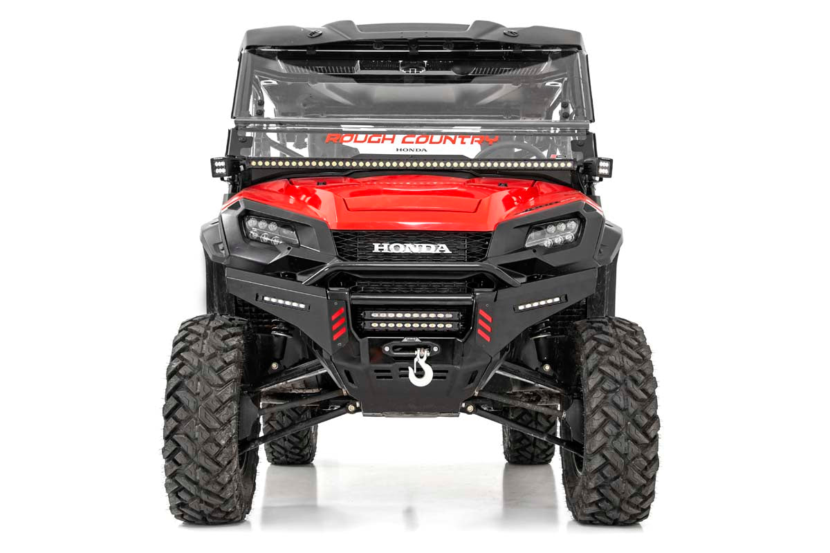 LED Light Kit Cage Mount 2 Inch Black Pair Amber DRL Honda Pioneer 1000/Pioneer 1000-6 Rough Country-3