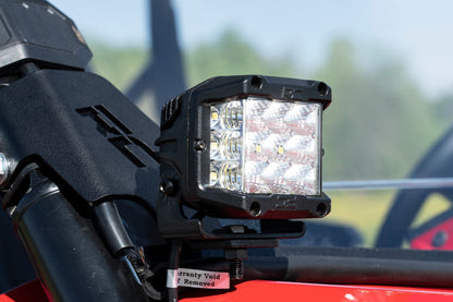 LED Light Kit Cage Mount 2 Inch Black Pair White DRL Honda Talon 1000 Rough Country-1