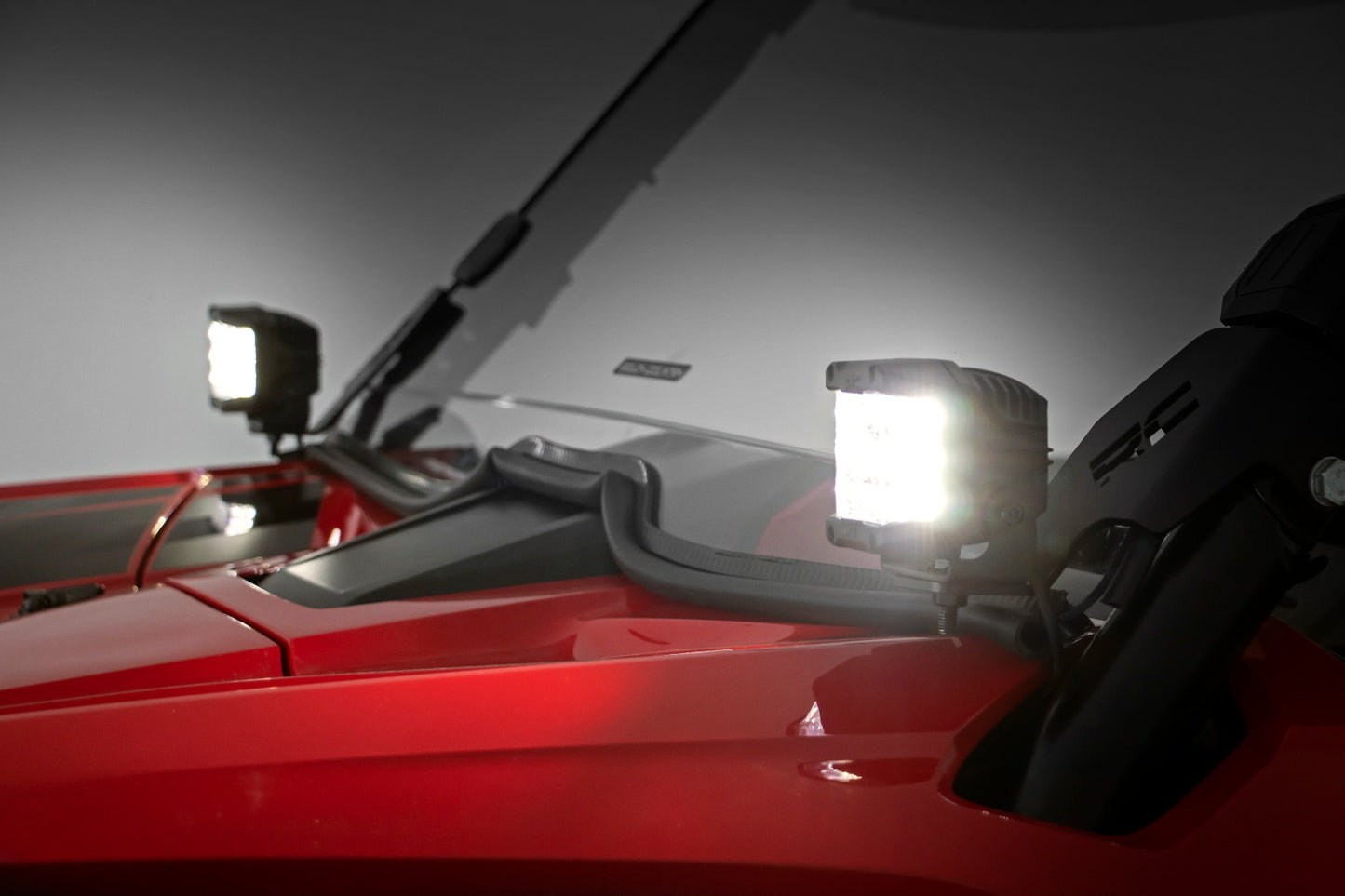LED Light Kit Cage Mount 2 Inch Chrome Pair Wide Angle Honda Talon 1000 Rough Country-1