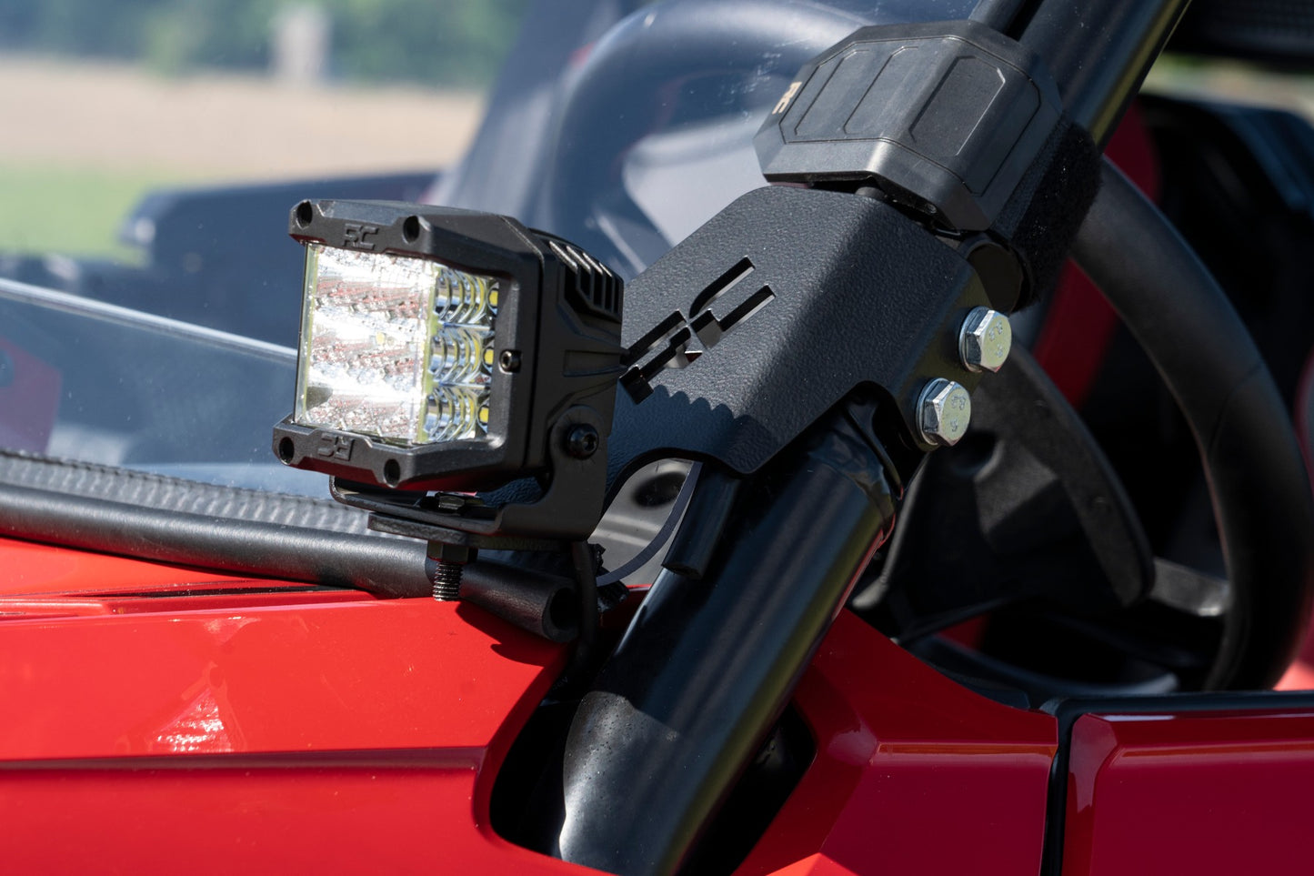 LED Light Kit Cage Mount 2 Inch Chrome Pair Wide Angle Honda Talon 1000 Rough Country-5