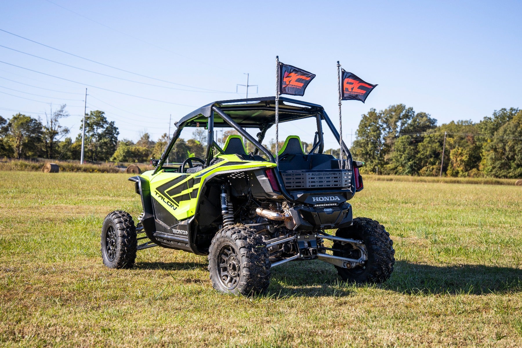 Whip Mount Bed 4 Foot Multl-Color LED Whip Pair Honda Talon 1000 Rough Country-4