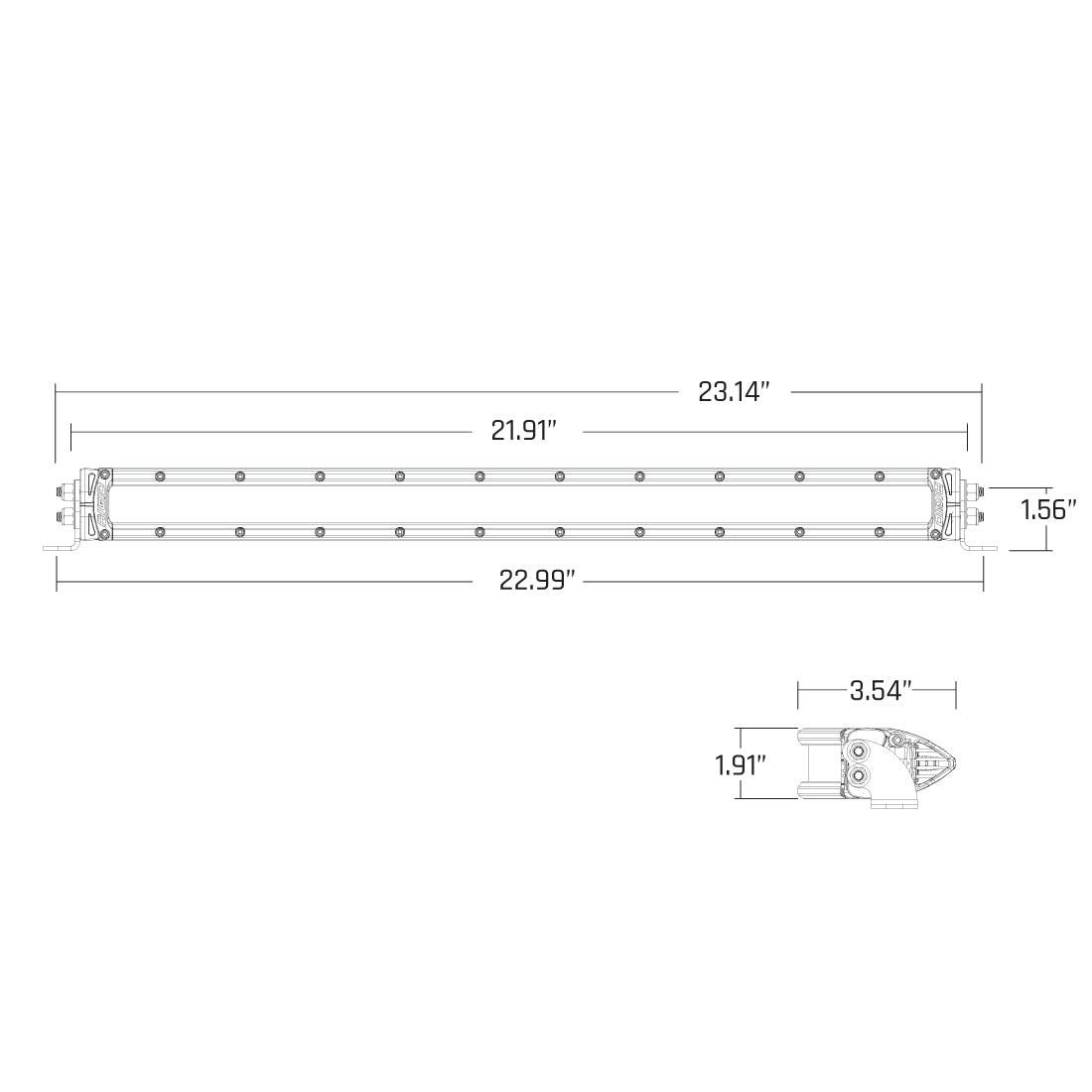 SR-Series 20 Inch Dual Function SAE Auxilary High Beam Driving Lights with Amber Backlight Rigid Industries-1