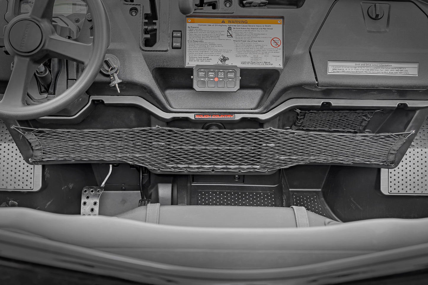 Storage Tray Under Dash 16-22 Honda Pioneer 1000 4WD Rough Country-2
