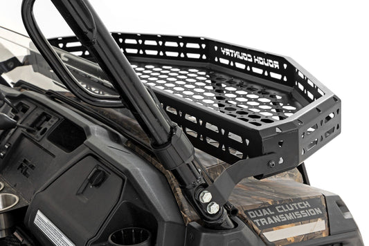 Front Cargo Rack Black Series LED 6 Inch Light Slim Line Honda Pioneer 1000 Rough Country-1