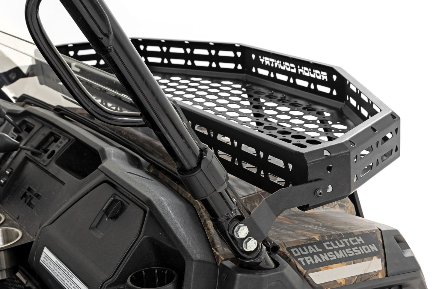 Front Cargo Rack Black Series LED 6 Inch Light Slim Line Honda Pioneer 1000 Rough Country-1