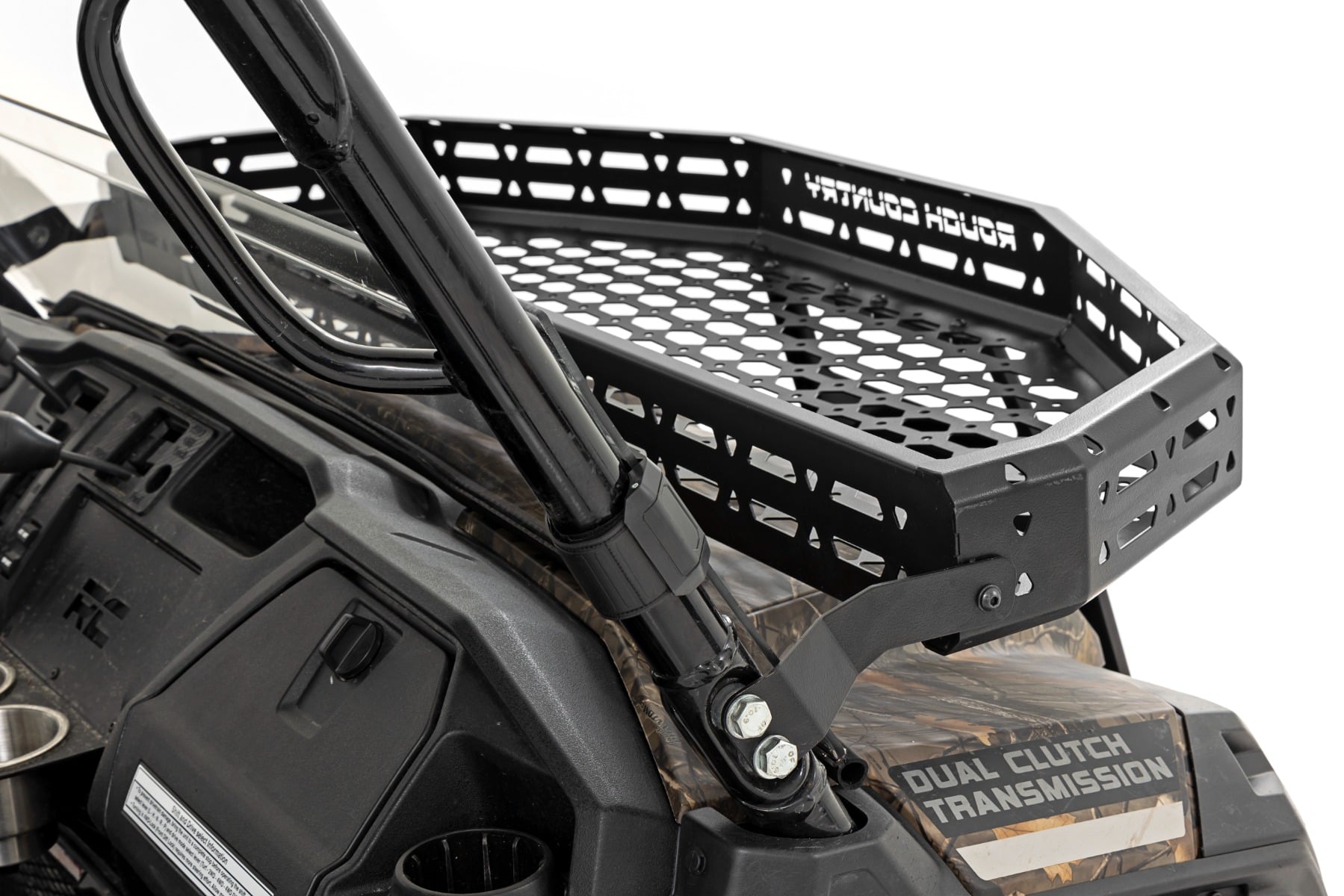 Front Cargo Rack Black Series LED 6 Inch Light Slim Line Honda Pioneer 1000 Rough Country-1