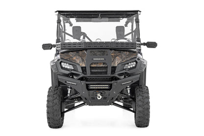 Front Cargo Rack Black Series LED 6 Inch Light Slim Line Honda Pioneer 1000 Rough Country-2