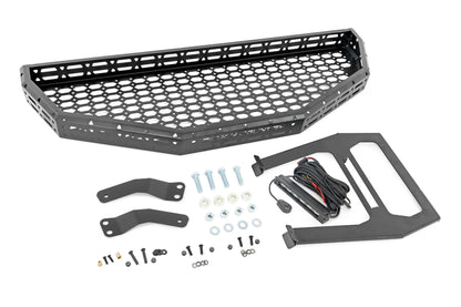 Front Cargo Rack Black Series LED 6 Inch Light Slim Line Honda Pioneer 1000 Rough Country-4