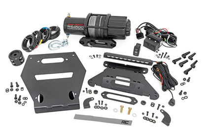 LED Light Winch Mount RS4500S 10 Inch Black Slimline Polaris RZR Pro R Rough Country