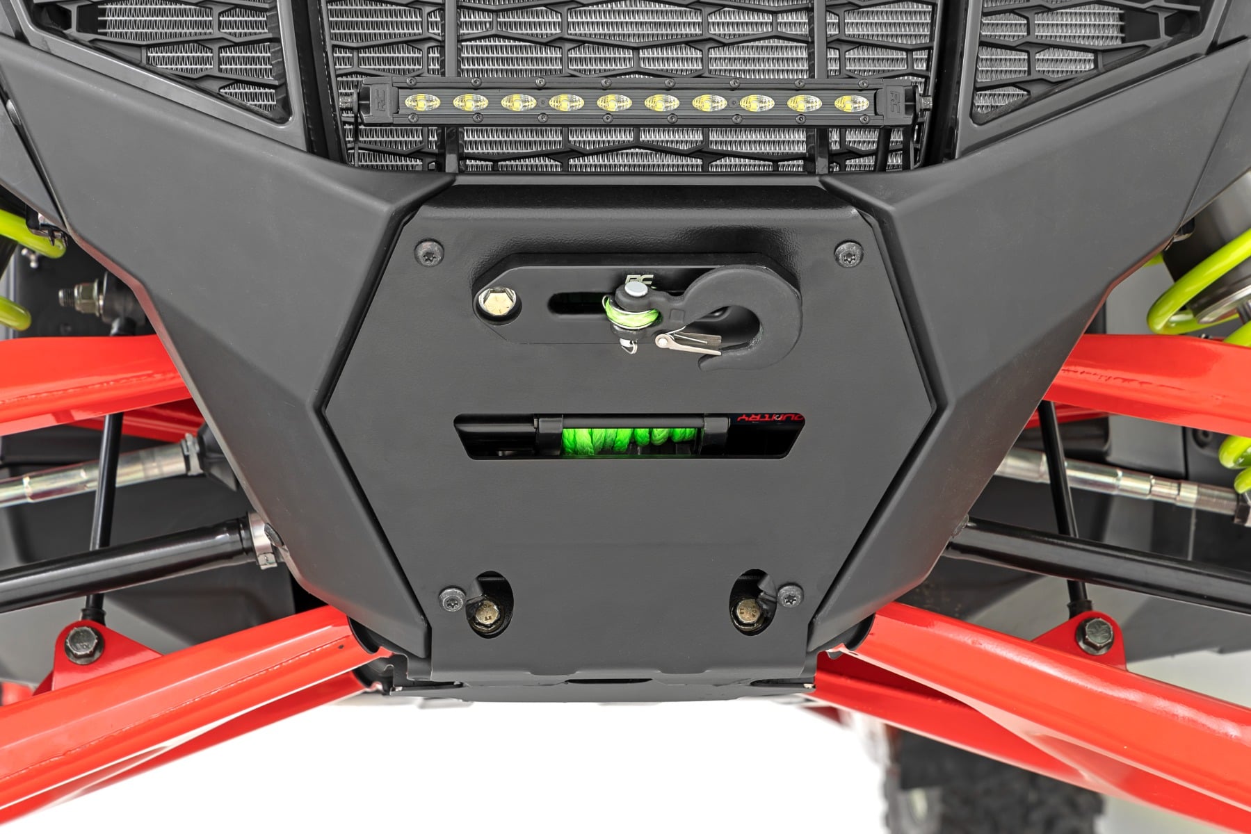 LED Light Winch Mount RS4500S 10 Inch Black Slimline Polaris RZR Pro R Rough Country-1