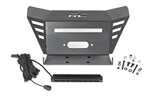 Winch Plate 10 Inch Black Slimline Honda Pioneer 520 Rough Country