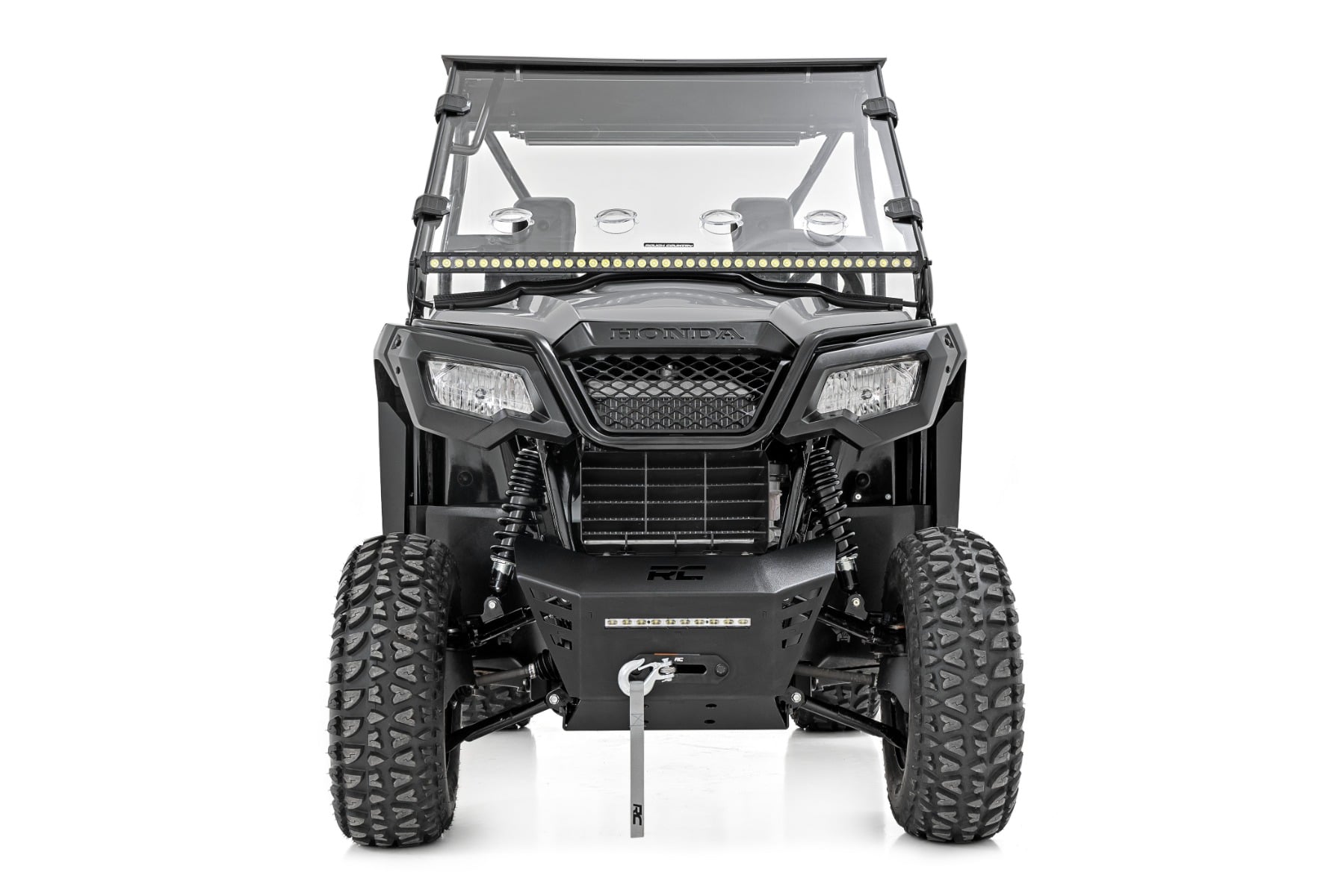 Winch Plate 10 Inch Black Slimline Honda Pioneer 520 Rough Country-3